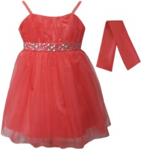 GIRLS COLOR DRESSES (0232327) CORAL